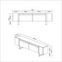 Hanah Home Mueble para TV Blanco y Dorado